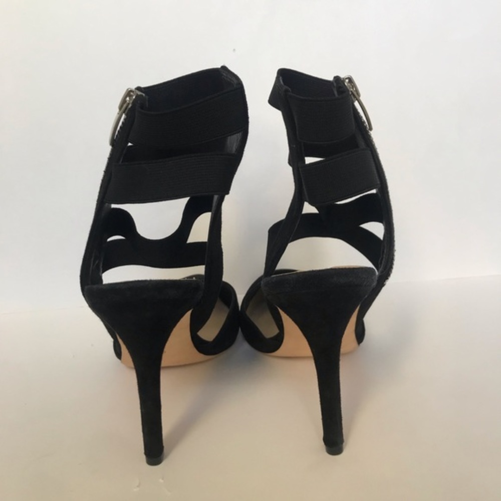 Via Spiga Damali Black Suede Pointy Toe Cage Heels, size 8.5 - Picture 5 of 9